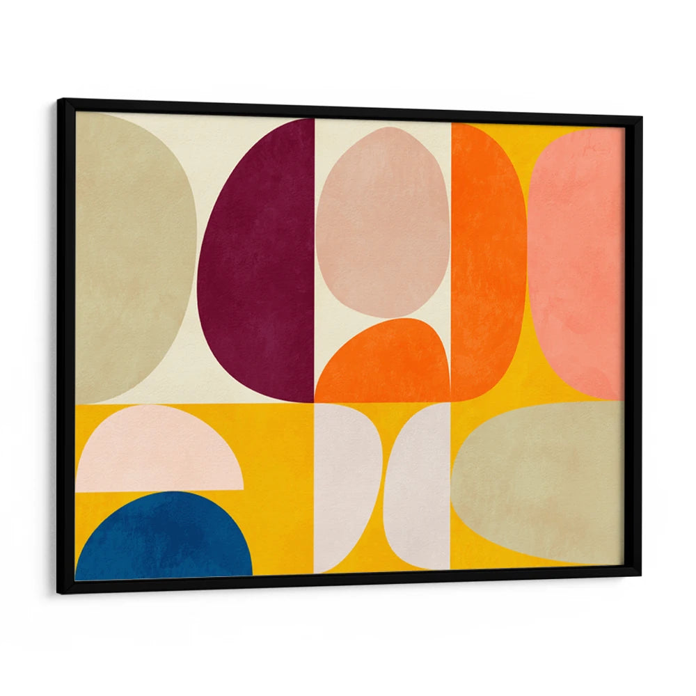Vivid Bauhaus 2 Abstract Painting for Living Room - XS / Matte Paper / Rolled Art - Nook At You
