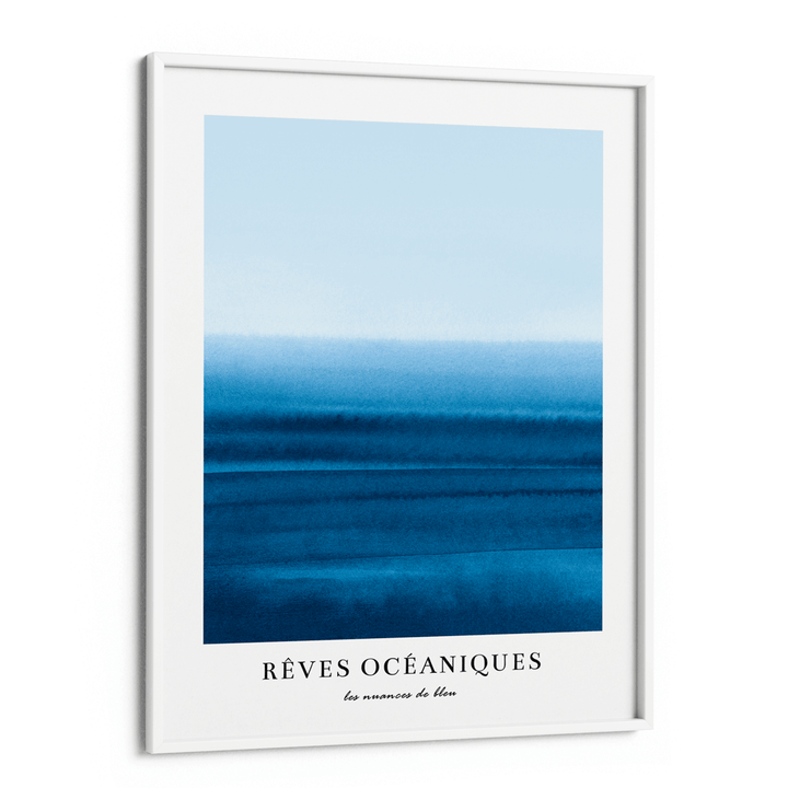 Rêve Océanique No.1 Abstract Art-White Frame-Nook At You