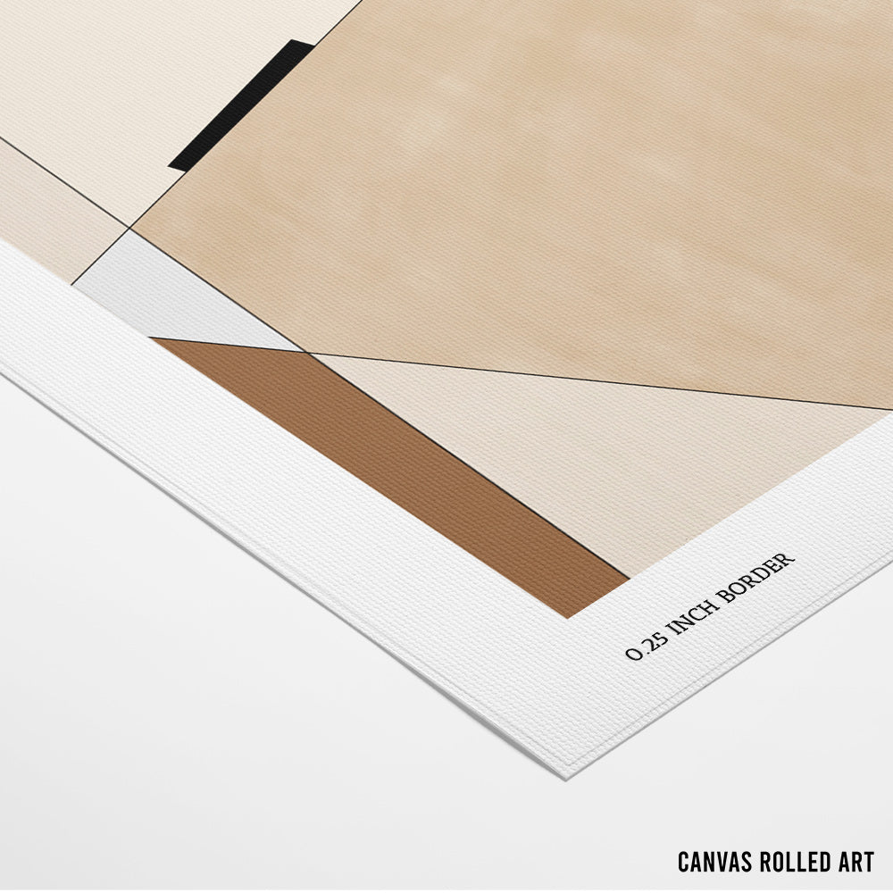 Beige Angles – Minimalist Geometric Wall Art Print - XS / Matte Paper / Rolled Art - Nook At You