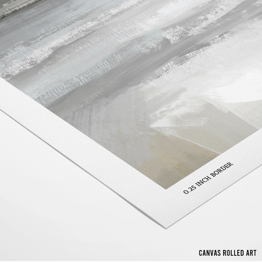 Winter Shore Abstract Painting - XS / Matte Paper / Rolled Art - Nook At You