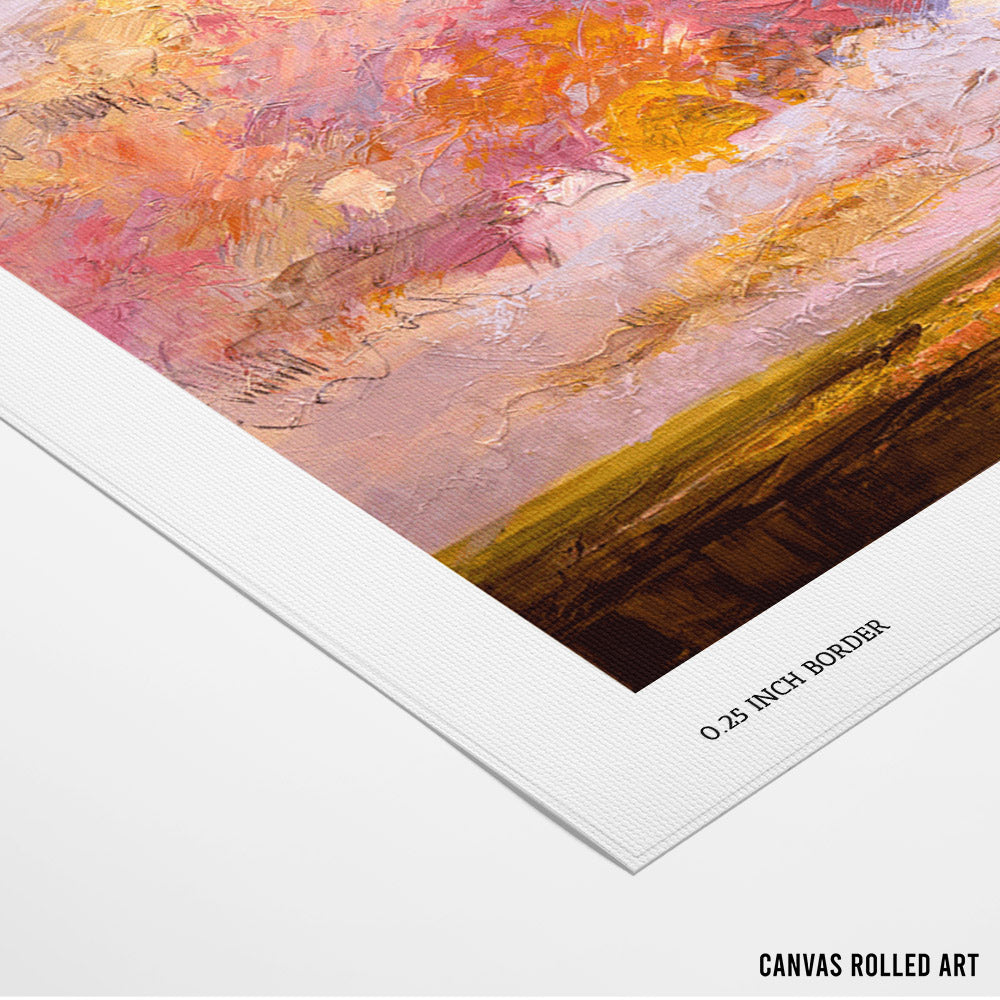 Vibrant Pink Horizon Canvas Print - XS / Matte Paper / Rolled Art - Nook At You