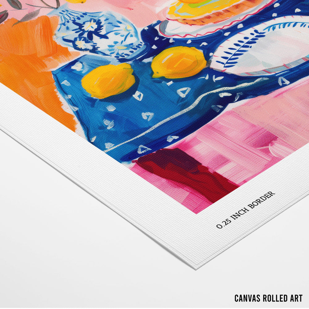 Fruit & Form Pink Canvas Painting - XS / Matte Paper / Rolled Art - Nook At You