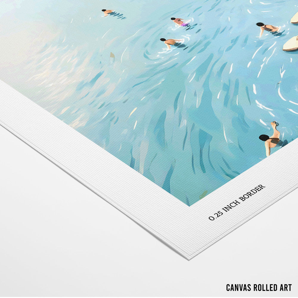 Riverscape With People Swimming Wall Art Posters - XS / Matte Paper / Rolled Art - Nook At You