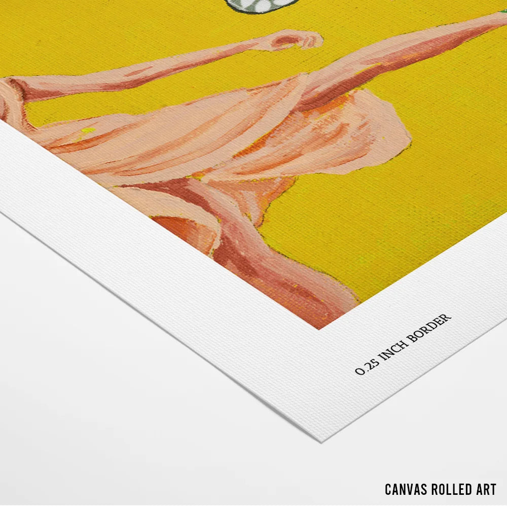 Dancing Ballerina Yellow Women Illustration Wall Art Poster - XS / Matte Paper / Rolled Art - Nook At You