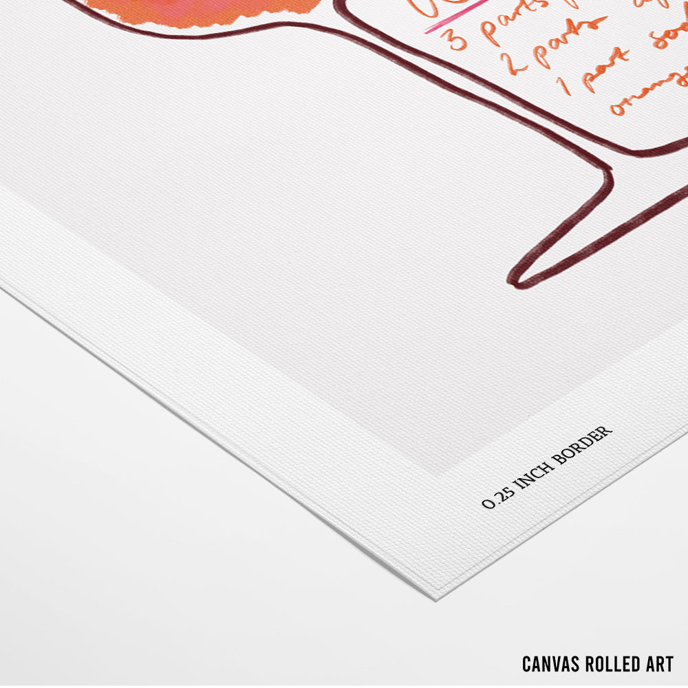 Spritz Recipe Delight Canvas Painting - XS / Matte Paper / Rolled Art - Nook At You
