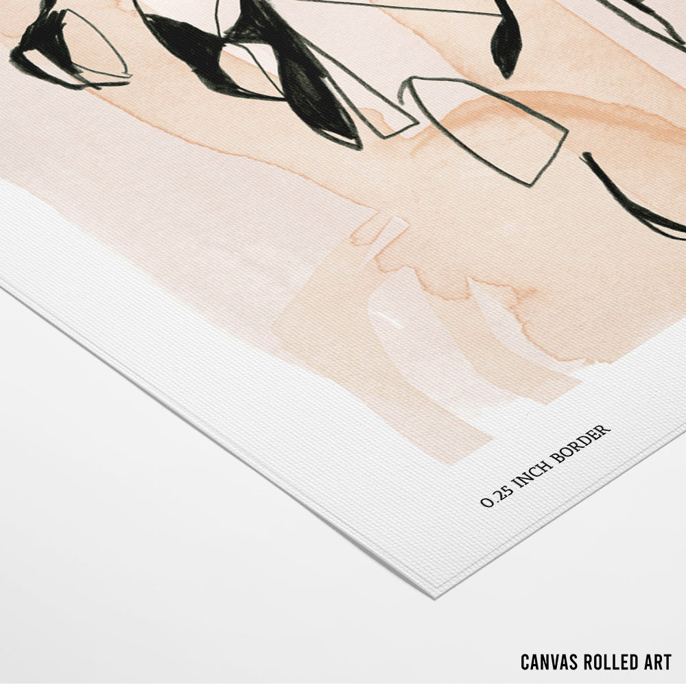 Monochrome Leaves Abstract Wall Art - XS / Matte Paper / Rolled Art - Nook At You