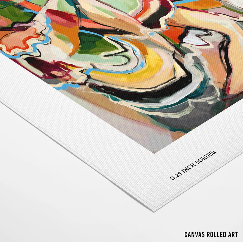 Cancan Abstract Wall Art Painting - XS / Matte Paper / Rolled Art - Nook At You