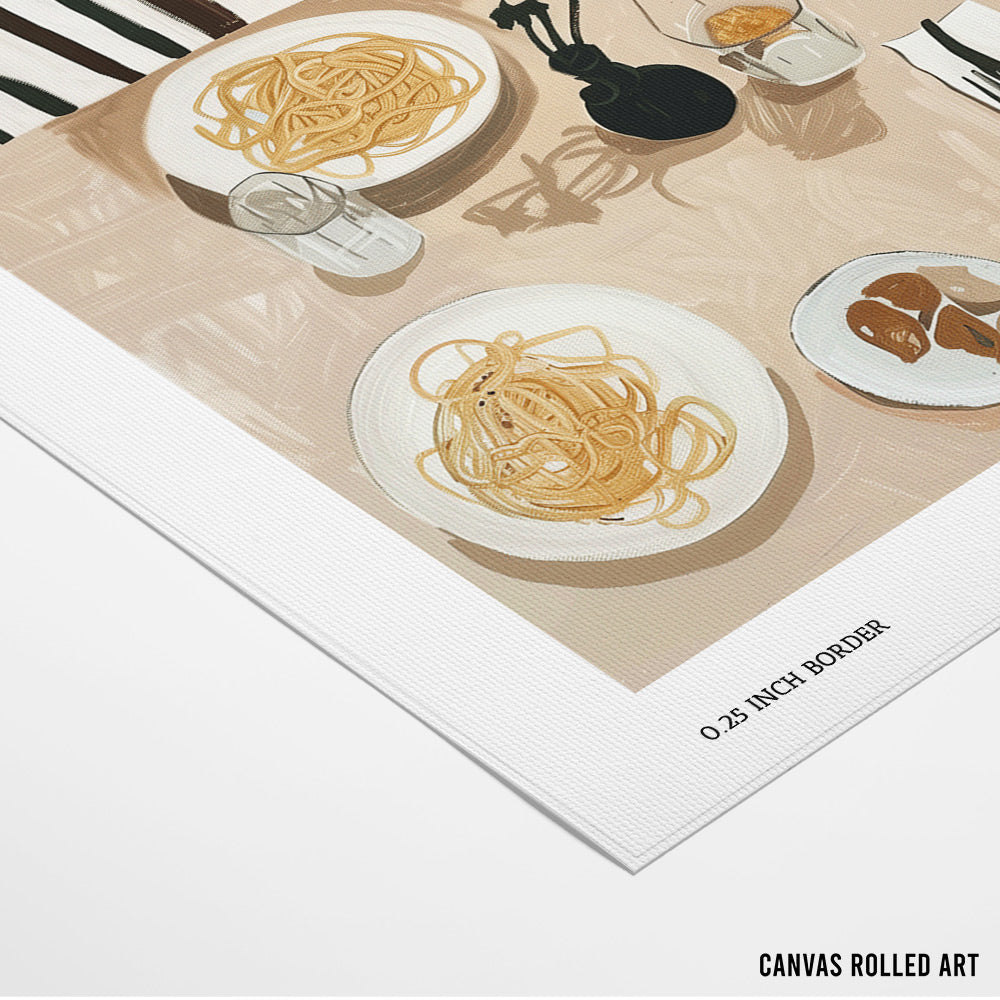 Pasta for Two Art Print - XS / Matte Paper / Rolled Art - Nook At You