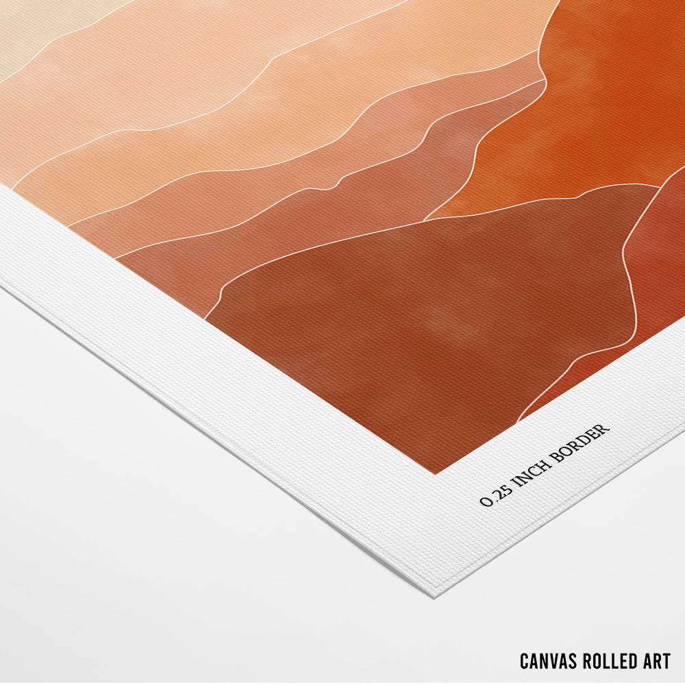 Desert Sun Rise Boho Art Painting - XS / Matte Paper / Rolled Art - Nook At You