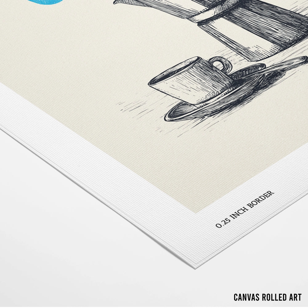 Coffee Club Dining Room Wall Art - XS / Matte Paper / Rolled Art - Nook At You