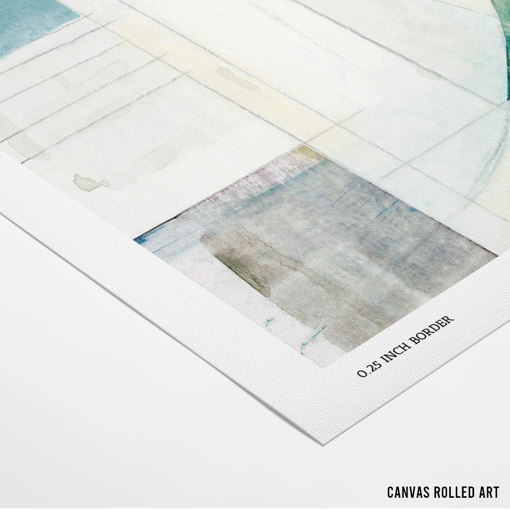 Calming Geometric Layers Abstract Wall Art Poster - XS / Matte Paper / Rolled Art - Nook At You