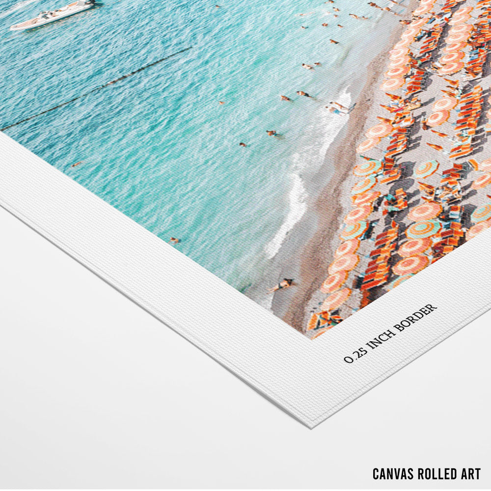 Positano Beach Landscape Wall Art (Horizontal) - XS / Matte Paper / Rolled Art - Nook At You