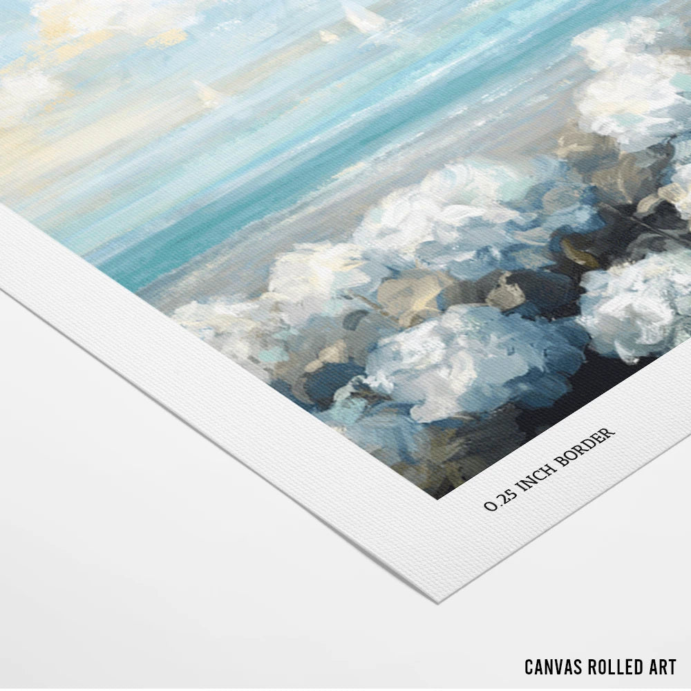 Coastal Hydrangea Serenity Landscape Wall Art - XS / Matte Paper / Rolled Art - Nook At You