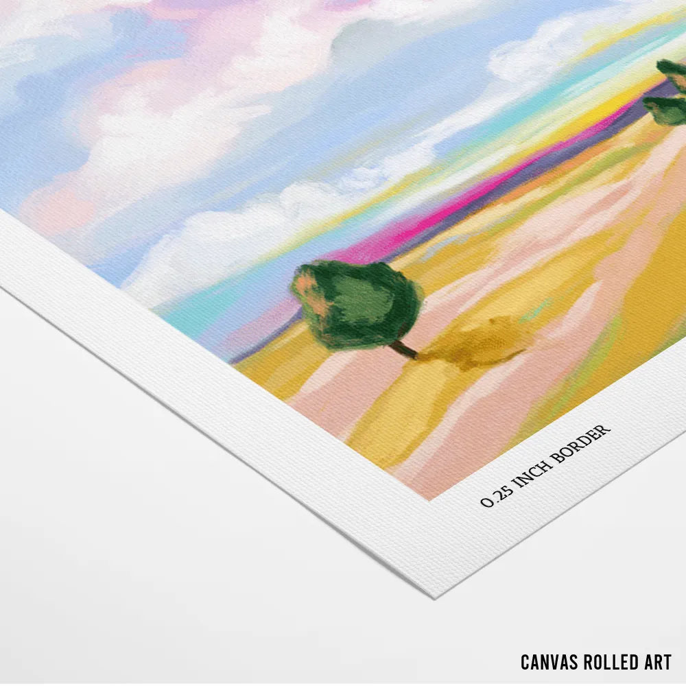 Dreamy Pastel Landscape Wall Art For Living Room - XS / Matte Paper / Rolled Art - Nook At You