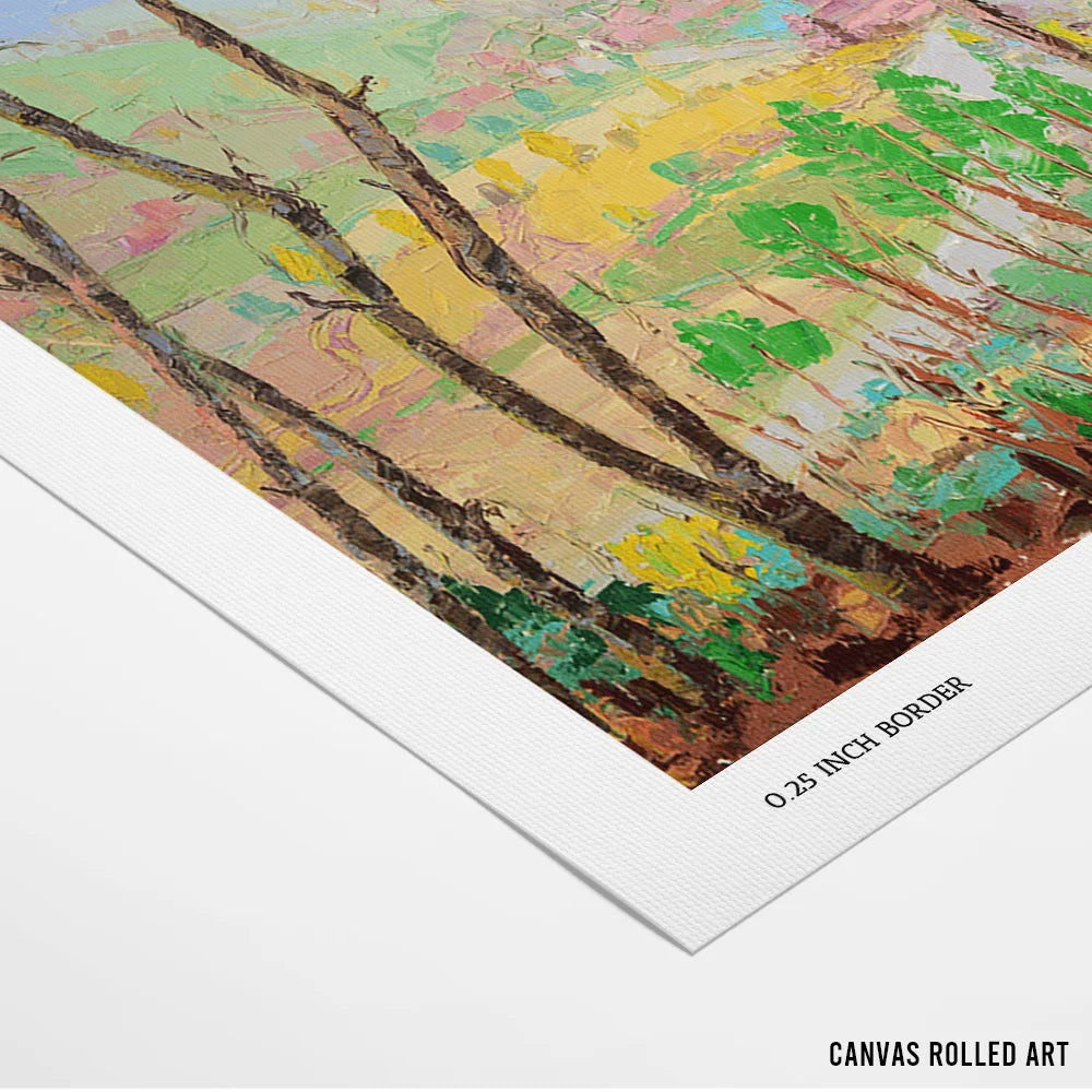 Scenic Valley Village Portrait Landscape Wall Art Poster - XS / Matte Paper / Rolled Art - Nook At You