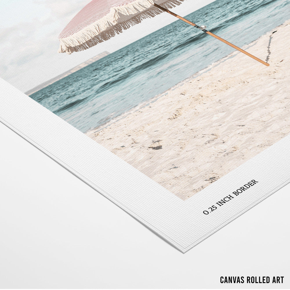 Pink Umbrella Landscape Art Print - XS / Matte Paper / Rolled Art - Nook At You