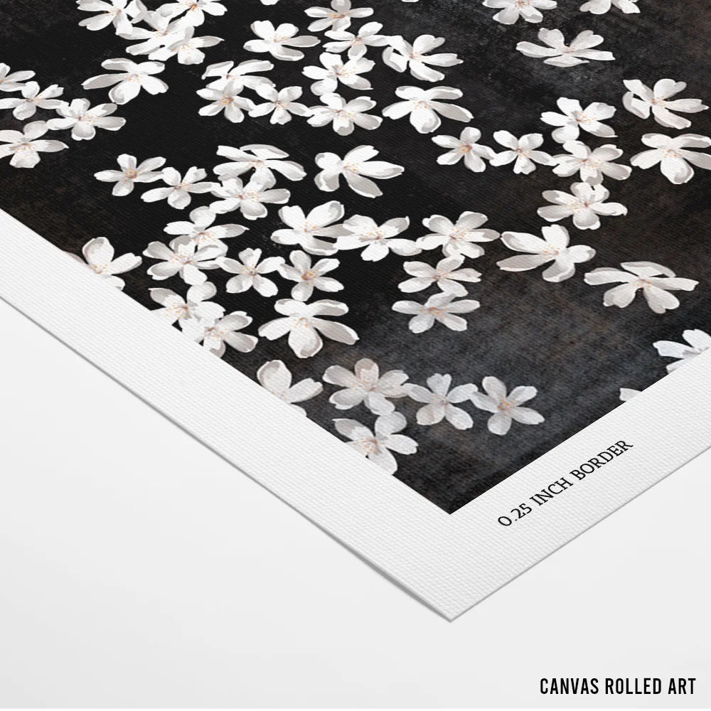 Delicate White Petals Abstract Wall Art Print - XS / Matte Paper / Rolled Art - Nook At You