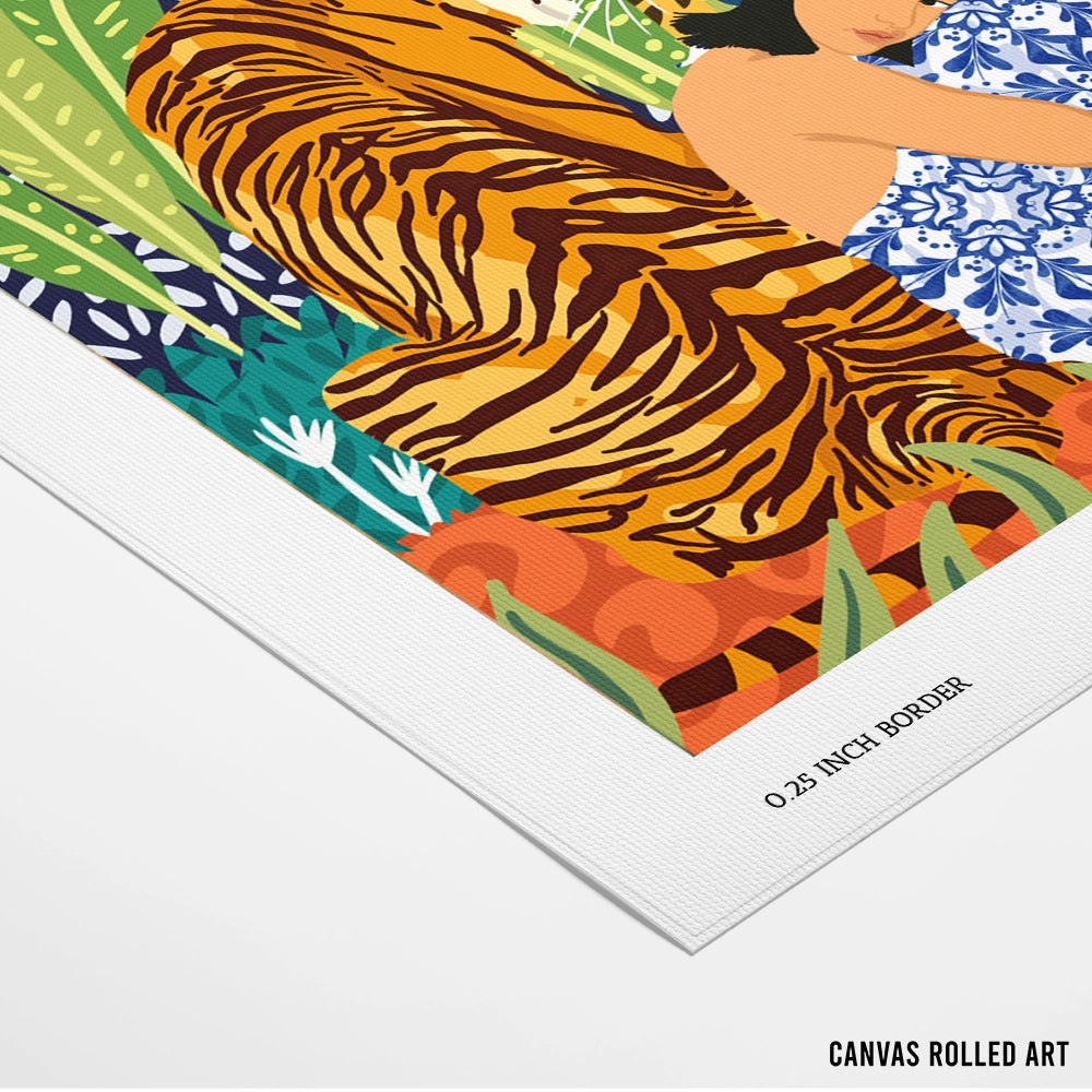 Awaken the Tiger Within Aesthetic Boho Painting - XS / Matte Paper / Rolled Art - Nook At You