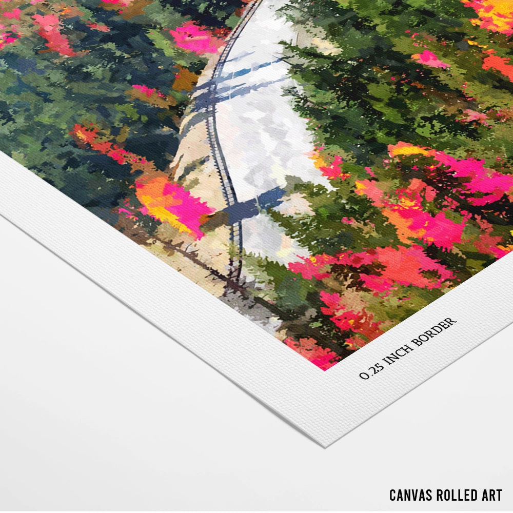Valley of Pink Trees Landscape Painting - XS / Matte Paper / Rolled Art - Nook At You