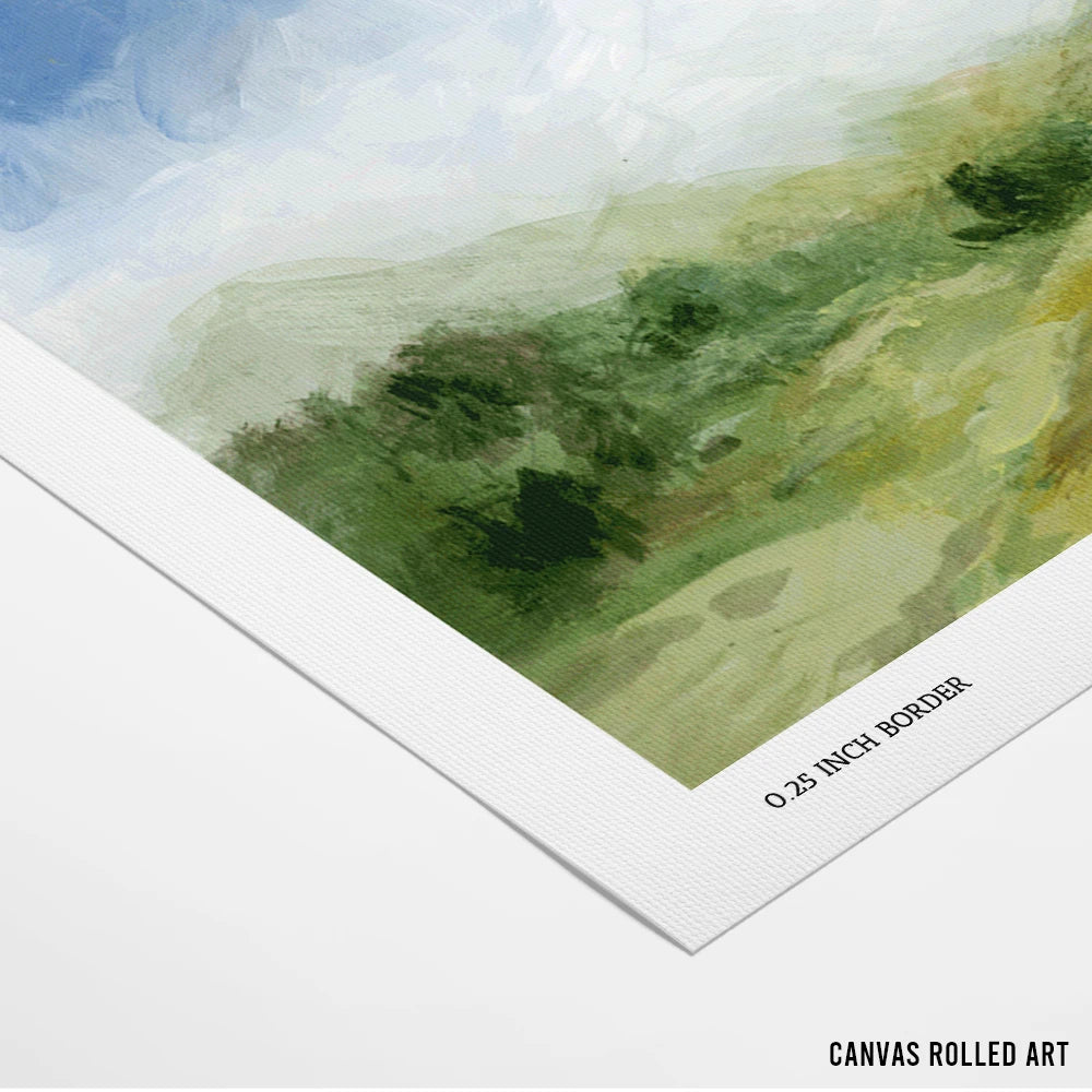 A Serene Countryside Scene Landscape Painting - XS / Matte Paper / Rolled Art - Nook At You