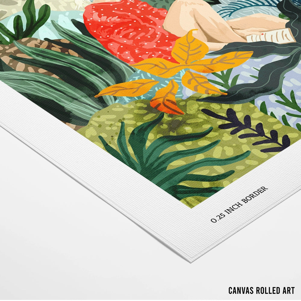 The Distracted Reader Boho Art Wall Painting - XS / Matte Paper / Rolled Art - Nook At You