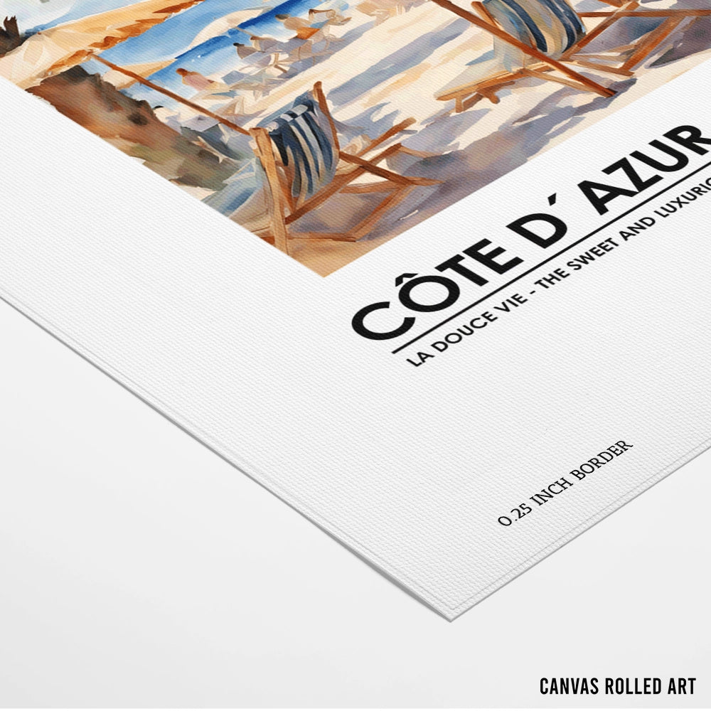 Côte d_Azur Landscape Wall Art - XS / Matte Paper / Rolled Art - Nook At You