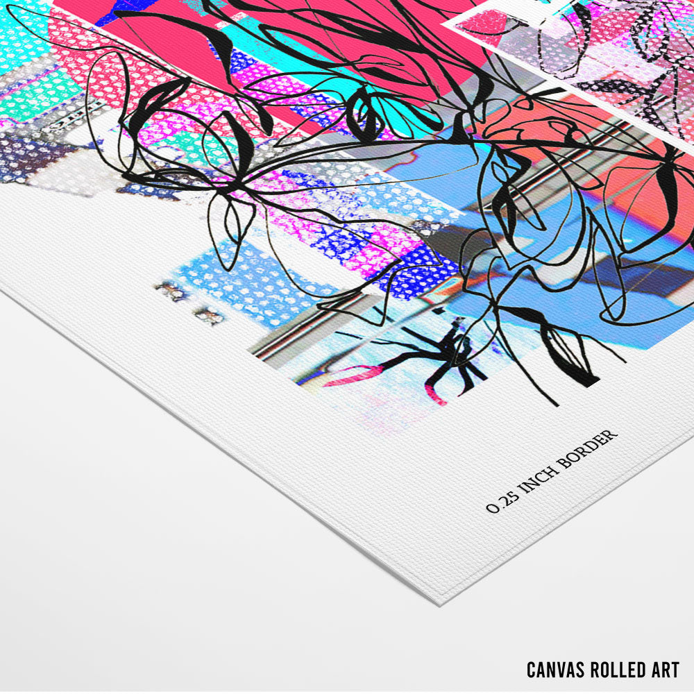 Fragmented Bloom Abstract Painting - XS / Matte Paper / Rolled Art - Nook At You