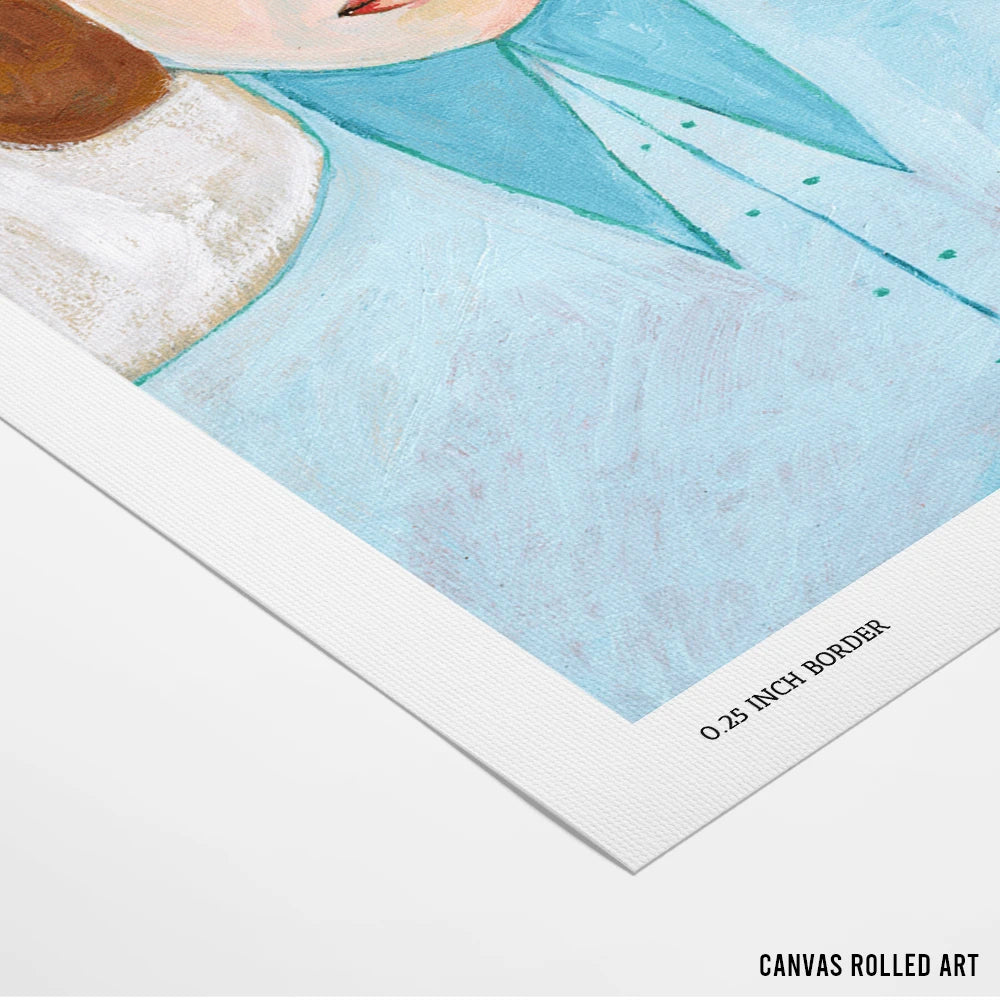 Serene Woman Portrait Canvas Painting - XS / Matte Paper / Rolled Art - Nook At You
