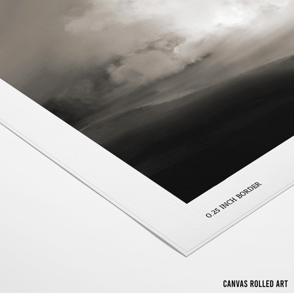Celestial Drift – Moody Grey Landscape Abstract Art - XS / Matte Paper / Rolled Art - Nook At You