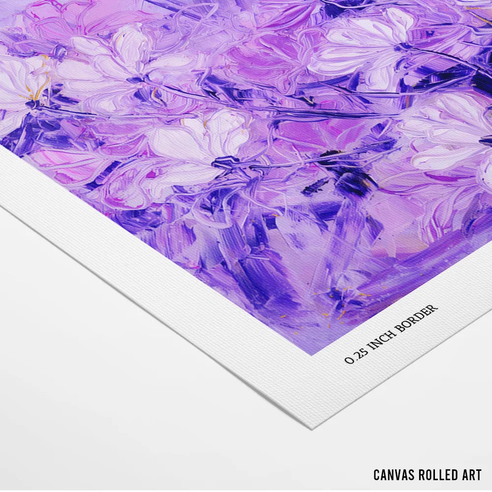 Dreamy Lavender Blossoms Vibrant Botanical Wall Art Poster - XS / Matte Paper / Rolled Art - Nook At You