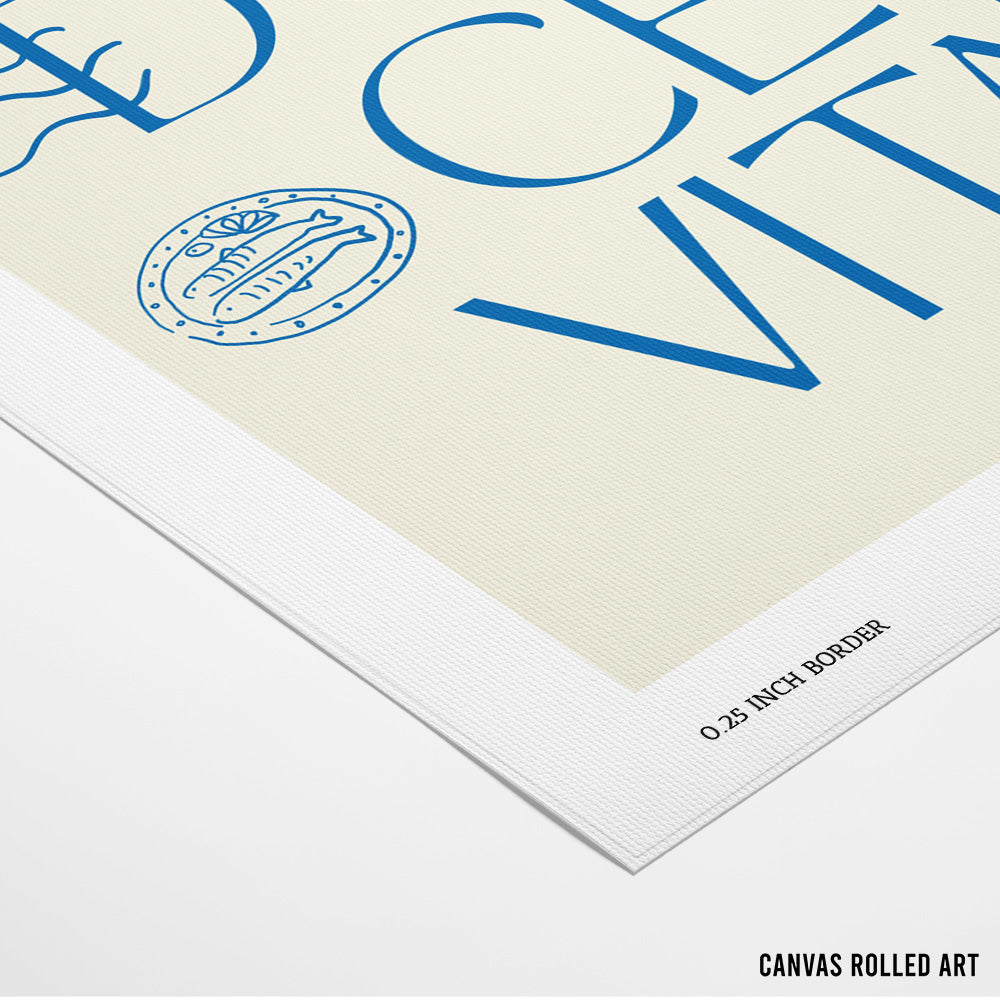 La Dolce Vita Blue Canvas Prints - XS / Matte Paper / Rolled Art - Nook At You