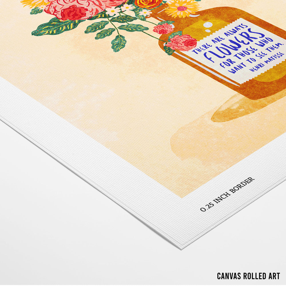 Where Flowers Grow Botanical Wall Art - XS / Matte Paper / Rolled Art - Nook At You