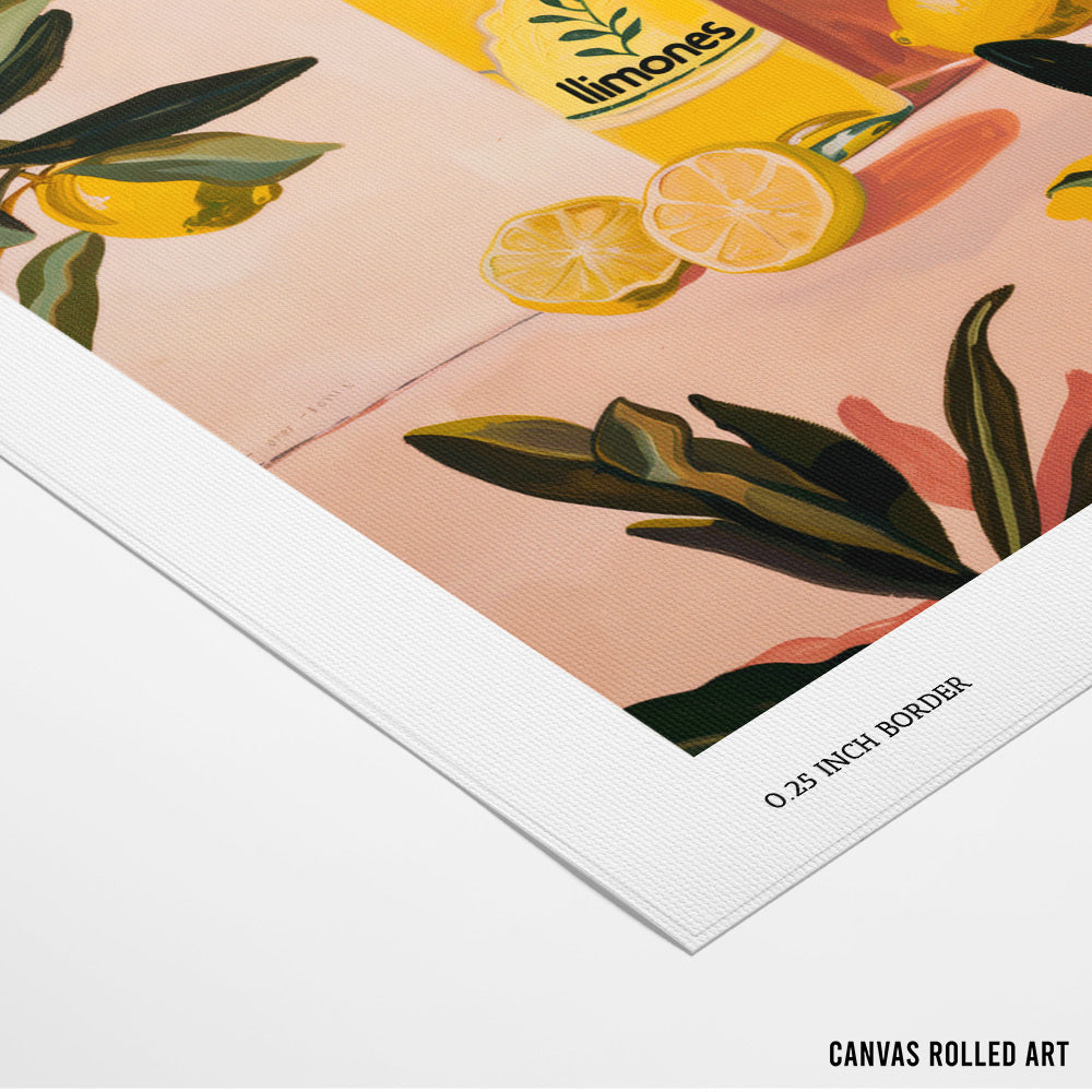 The Lemon Postcard Canvas Painting - XS / Matte Paper / Rolled Art - Nook At You