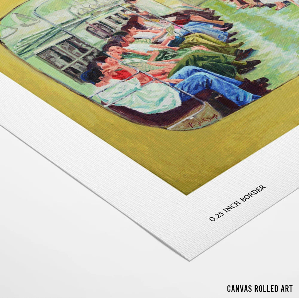Green Subway Journey Landscape Wall Art - XS / Matte Paper / Rolled Art - Nook At You