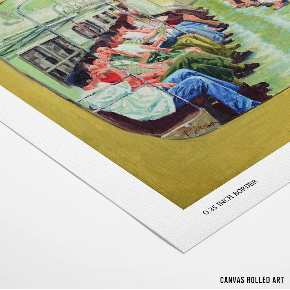 Green Subway Journey Landscape Wall Art - XS / Matte Paper / Rolled Art - Nook At You