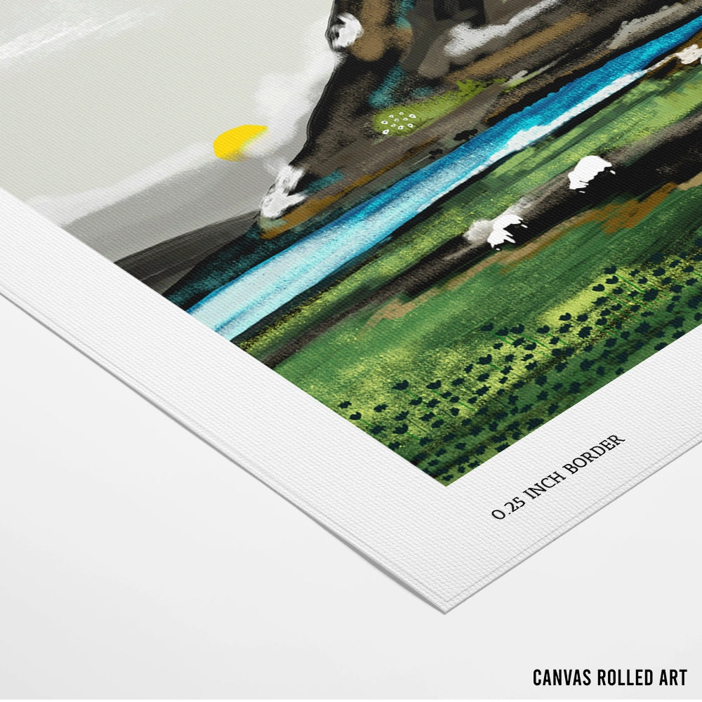 Graze Landscape Canvas Painting - XS / Matte Paper / Rolled Art - Nook At You