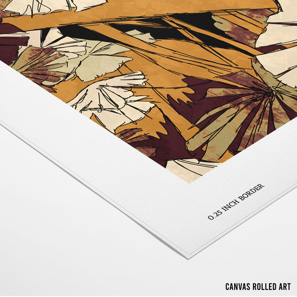 Gold Plants Wall Art Print - XS / Matte Paper / Rolled Art - Nook At You