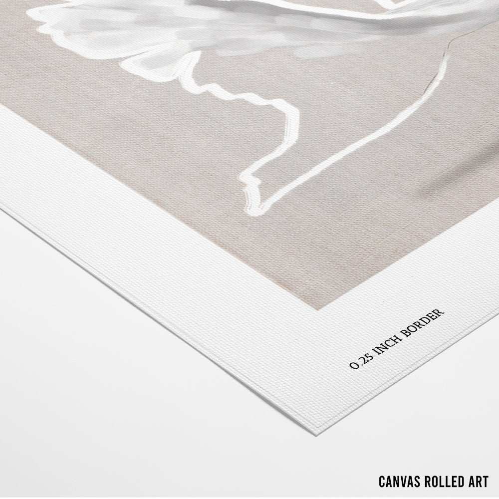 Swan in Flight Abstract Wall Art - XS / Matte Paper / Rolled Art - Nook At You