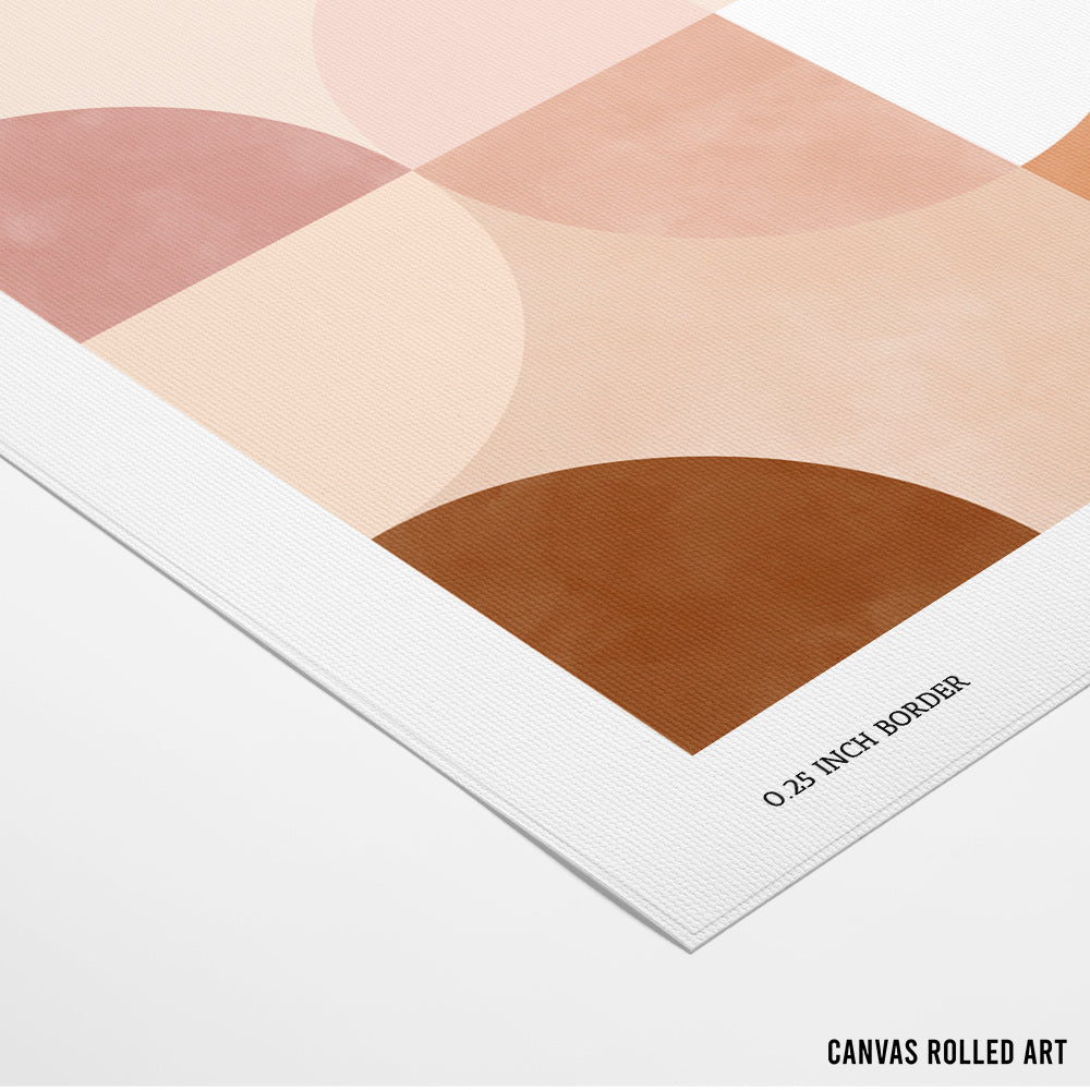 Neutral Grid Geometric Art - XS / Matte Paper / Rolled Art - Nook At You