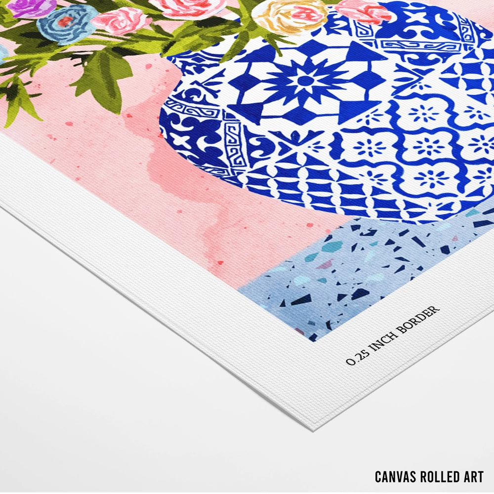 Ceramic Planter Botanical Canvas Painting - XS / Matte Paper / Rolled Art - Nook At You