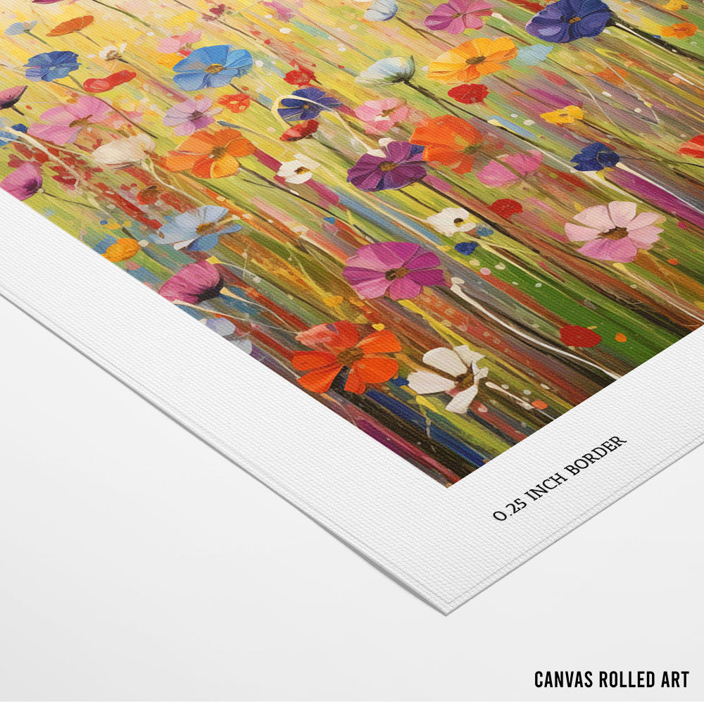 Wildflower Meadow Abstract Painting - XS / Matte Paper / Rolled Art - Nook At You