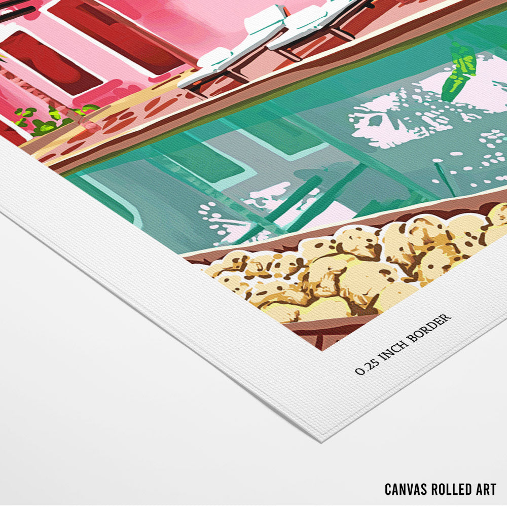 Vacay Villa With Poolside Scene Wall Art Prints - XS / Matte Paper / Rolled Art - Nook At You