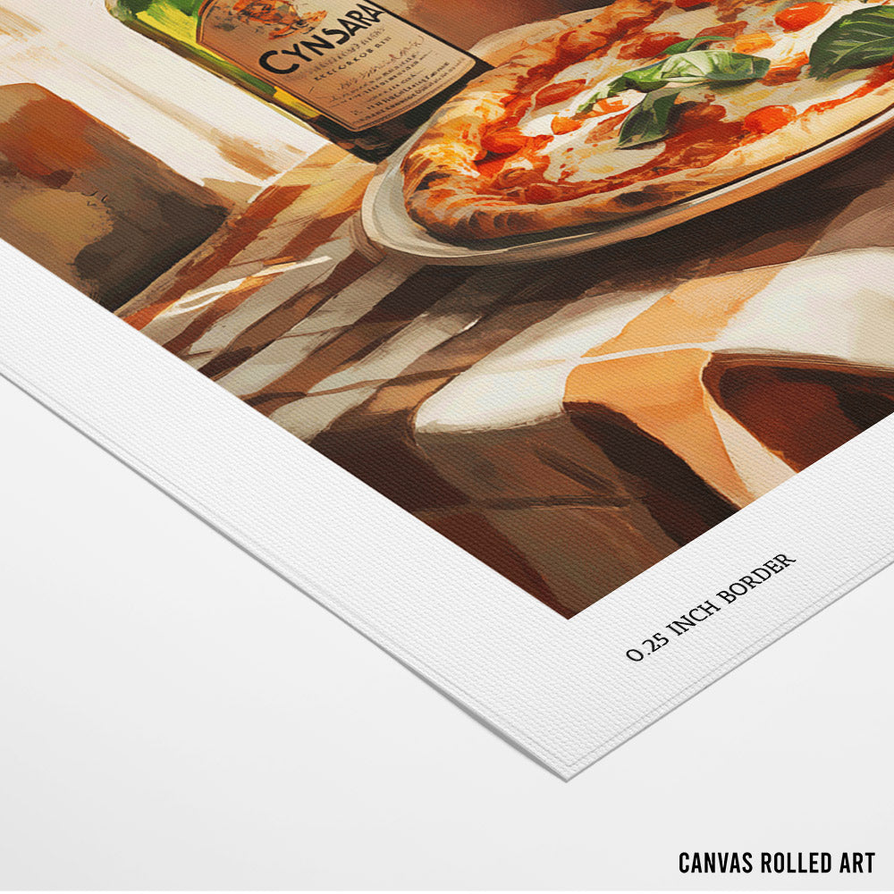 Rustico Romance – Italian Pizza & Wine Wall Art Print | Nook At You