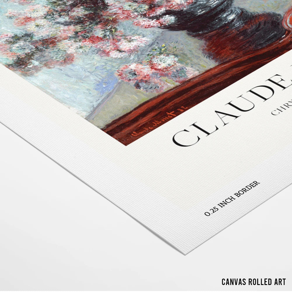 Claude Monet - Chrysanthemums Living Room Exhibition Wall Art - XS / Matte Paper / Rolled Art - Nook At You