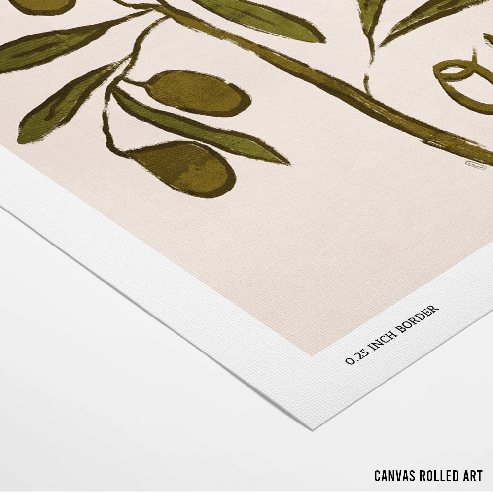 Olive Branch Botanical Wall Art Poster - XS / Matte Paper / Rolled Art - Nook At You
