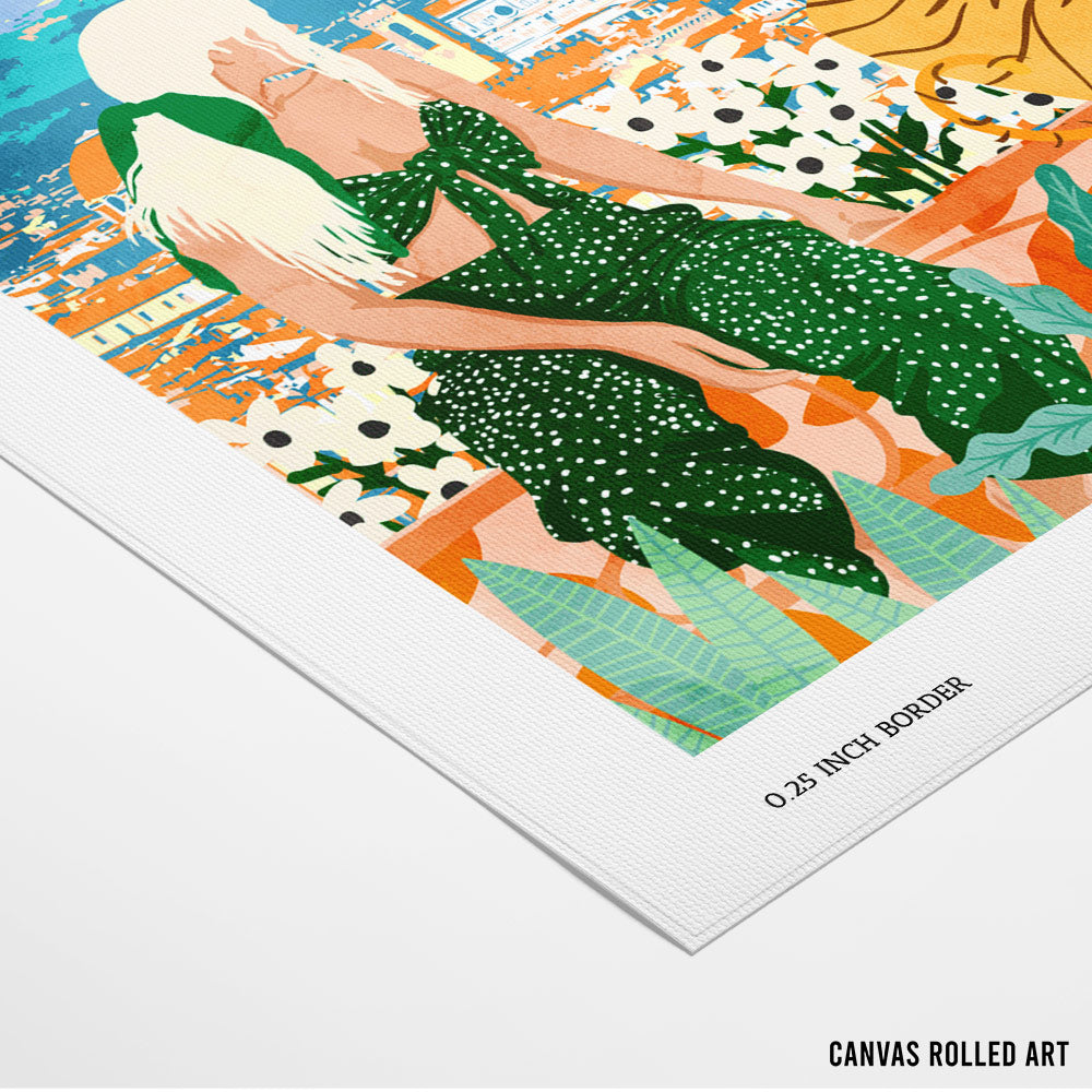 The Italian View Women Illustrations Wall Art - XS / Matte Paper / Rolled Art - Nook At You