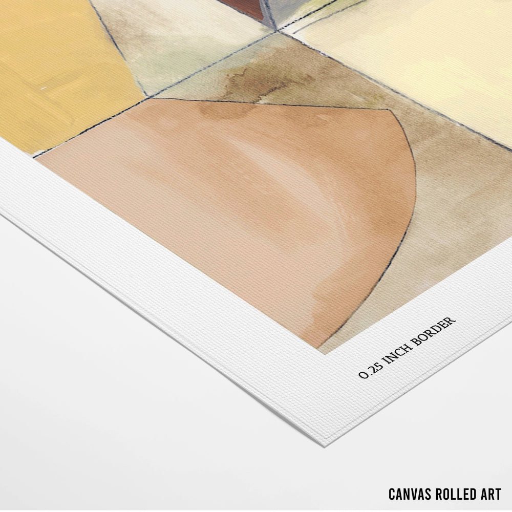 Warm Angles Modern Abstract Painting - XS / Matte Paper / Rolled Art - Nook At You