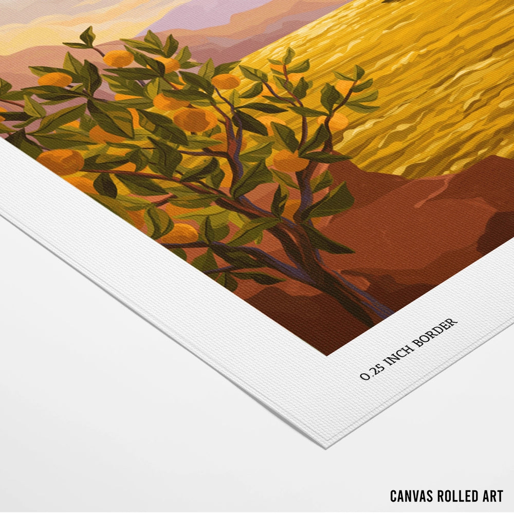 Golden Sunset Landscape Wall Art Print - XS / Matte Paper / Rolled Art - Nook At You