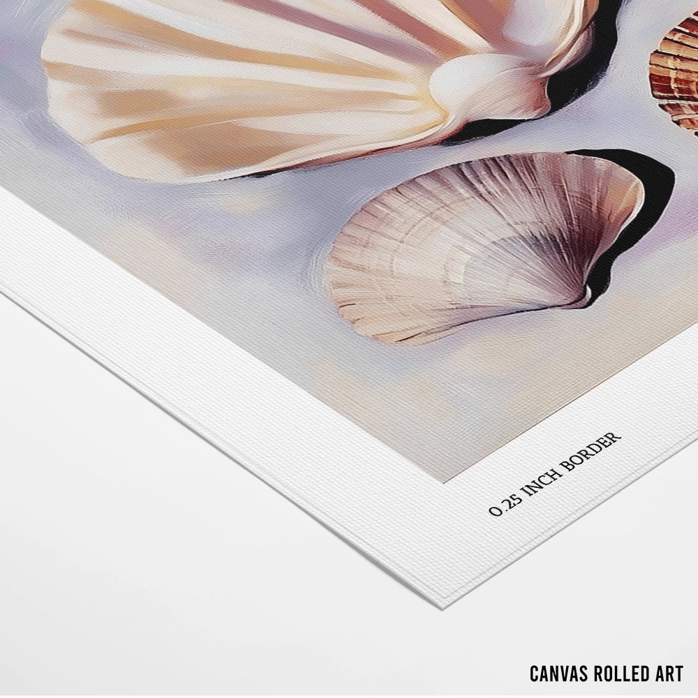 Seashell Harmony Canvas painting - XS / Matte Paper / Rolled Art - Nook At You