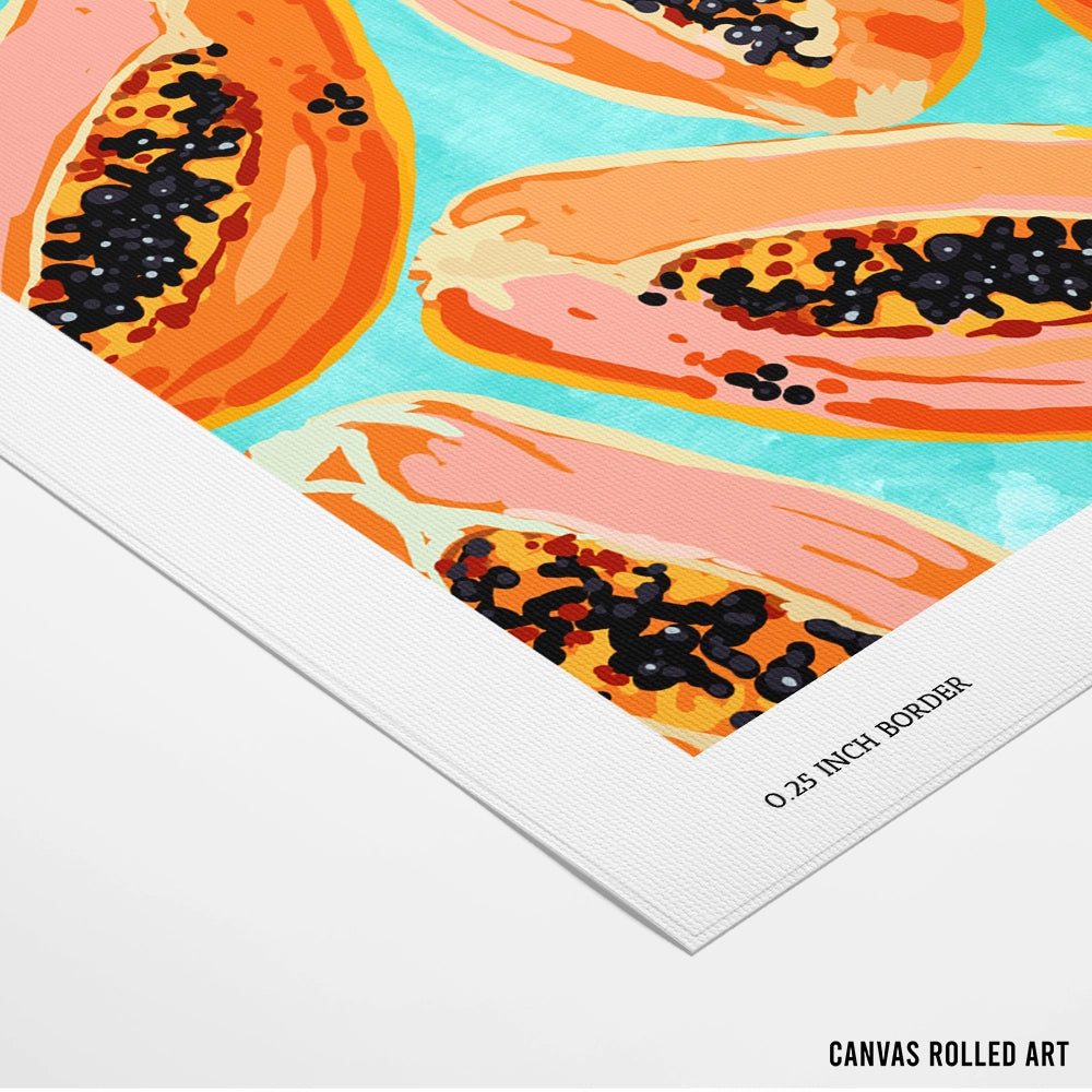 Big Papaya Canvas Prints - XS / Matte Paper / Rolled Art - Nook At You